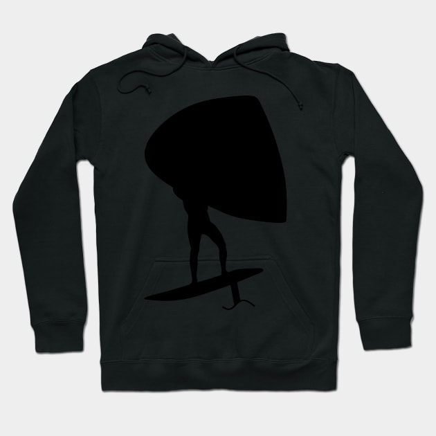 Wing surfer doing wingfoiling with foil wing Hoodie by der-berliner